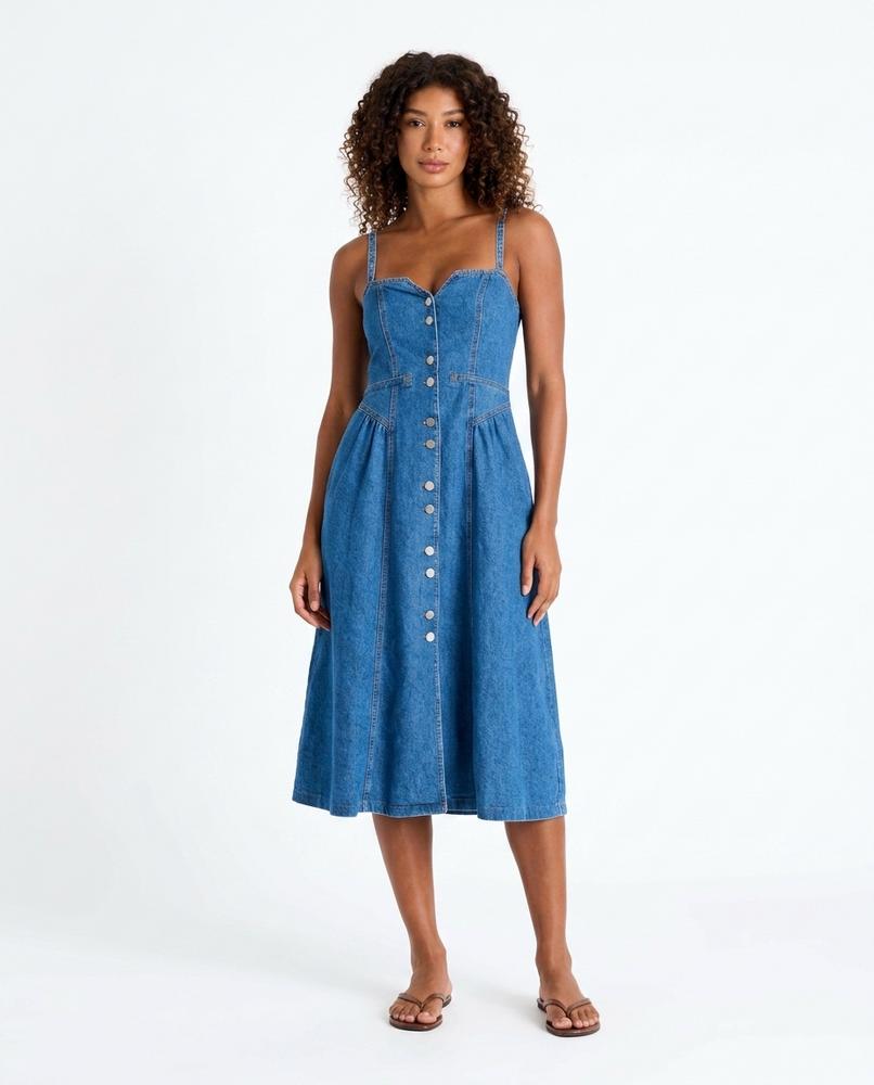 Cloppenburg Mode - Zihed | Geknöpftes Ärmelloses Denim Kleid Damen