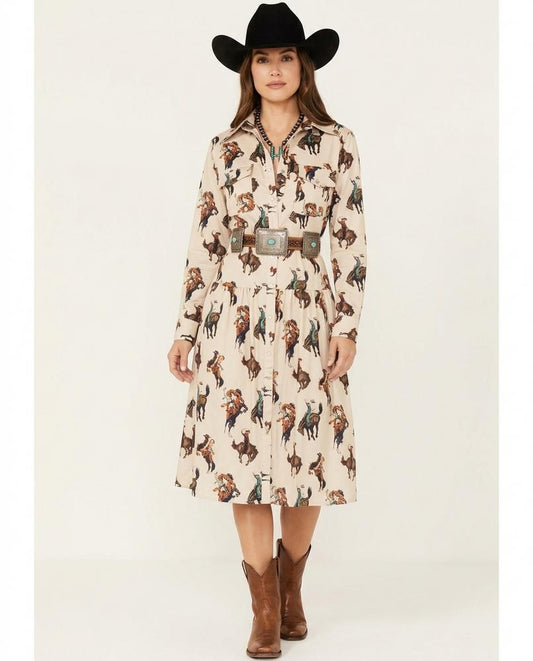 Cloppenburg Mode - Nadul | Langärmlig Gemustert Kleid Damen