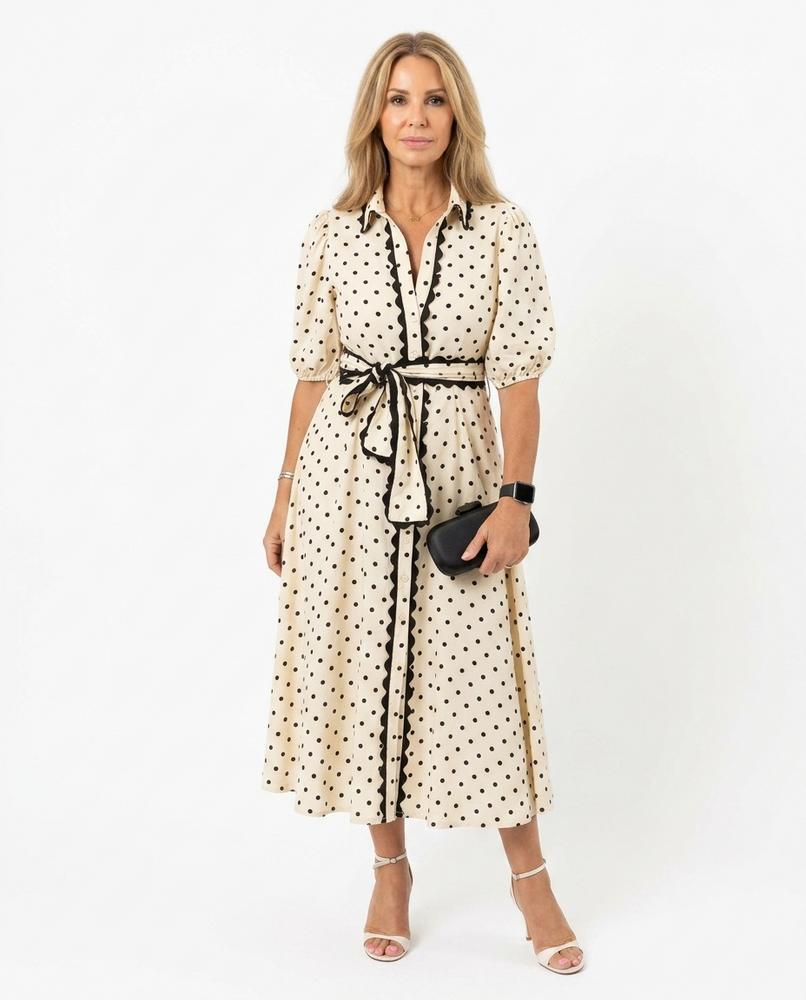 Cloppenburg Mode - Miton | Gepunktetes Durchgeknöpftes Kleid Damen