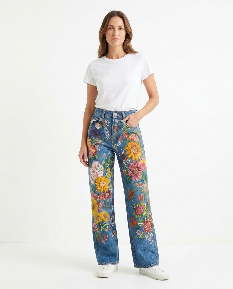 Cloppenburg Mode - Lunod | Geblümte Baumwoll Hose Damen