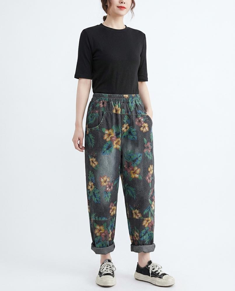 Cloppenburg Mode - Rupek | Geblümte Denim Hose Damen