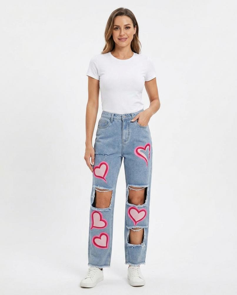 Cloppenburg Mode - Lazuk | Gerade geschnittene Zerrissene Hose Damen