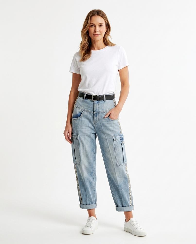 Cloppenburg Mode - Auhon | Nietenbesetzte Weit Geschnittene Hose Unisex