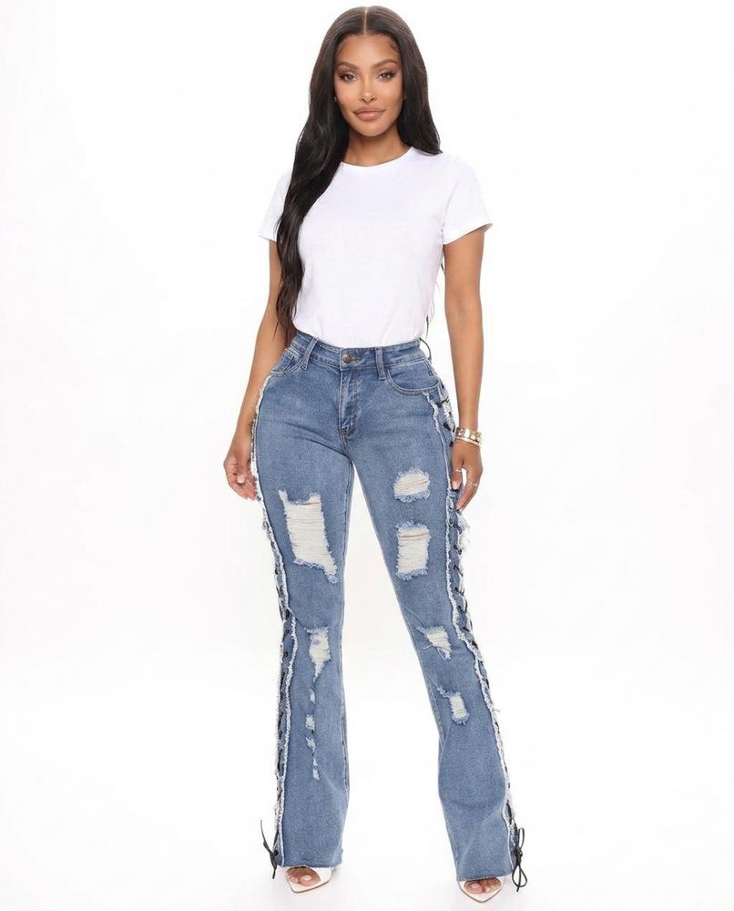 Cloppenburg Mode - Vorar | Zerrissene Geschnürte Hose Damen
