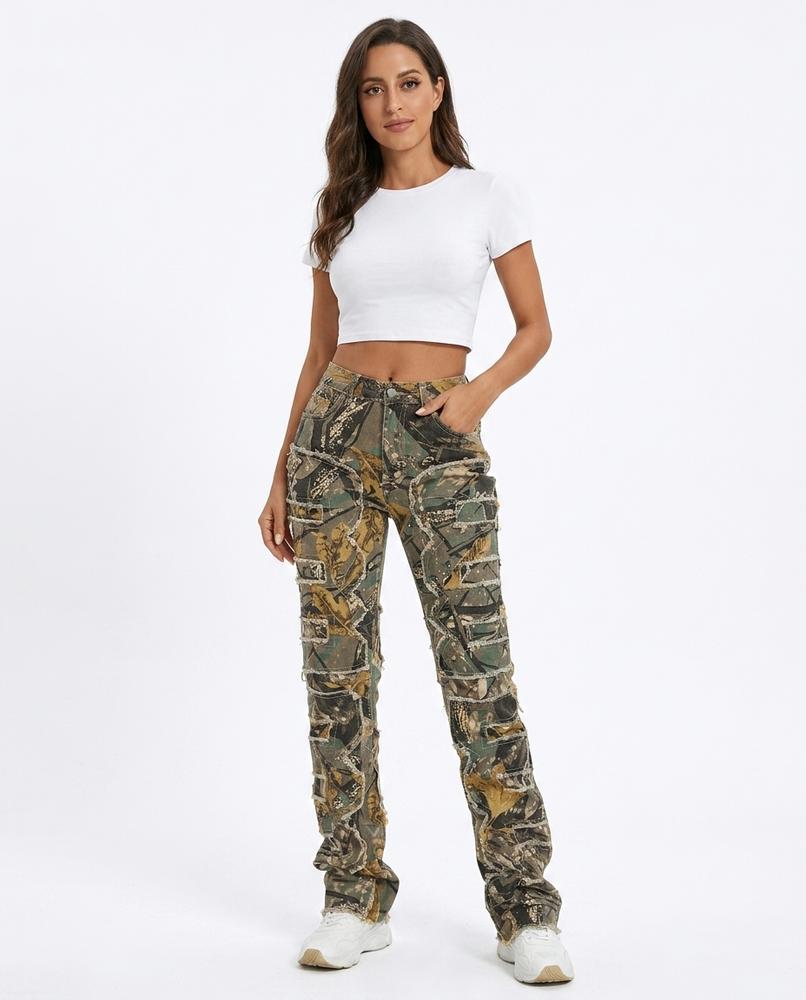 Cloppenburg Mode - Euhes | Gemusterte Zerrissene Hose Damen