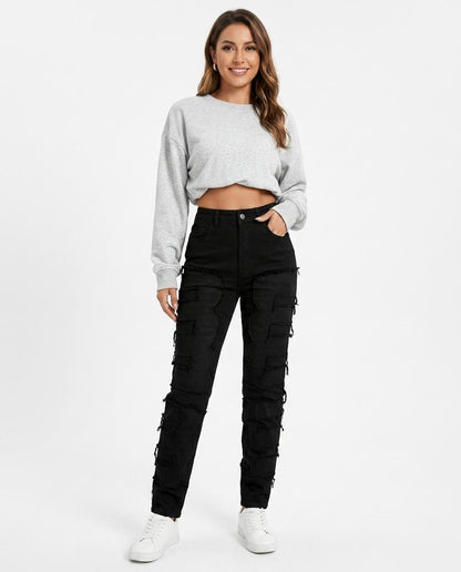 Cloppenburg Mode - Euhes | Gemusterte Zerrissene Hose Damen