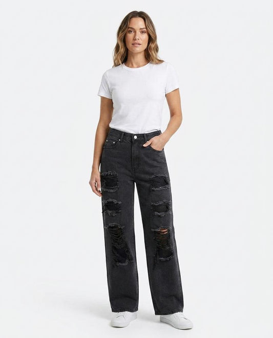 Cloppenburg Mode - Vebiv | Gerade Geschnittene Zerstörte Hose Unisex