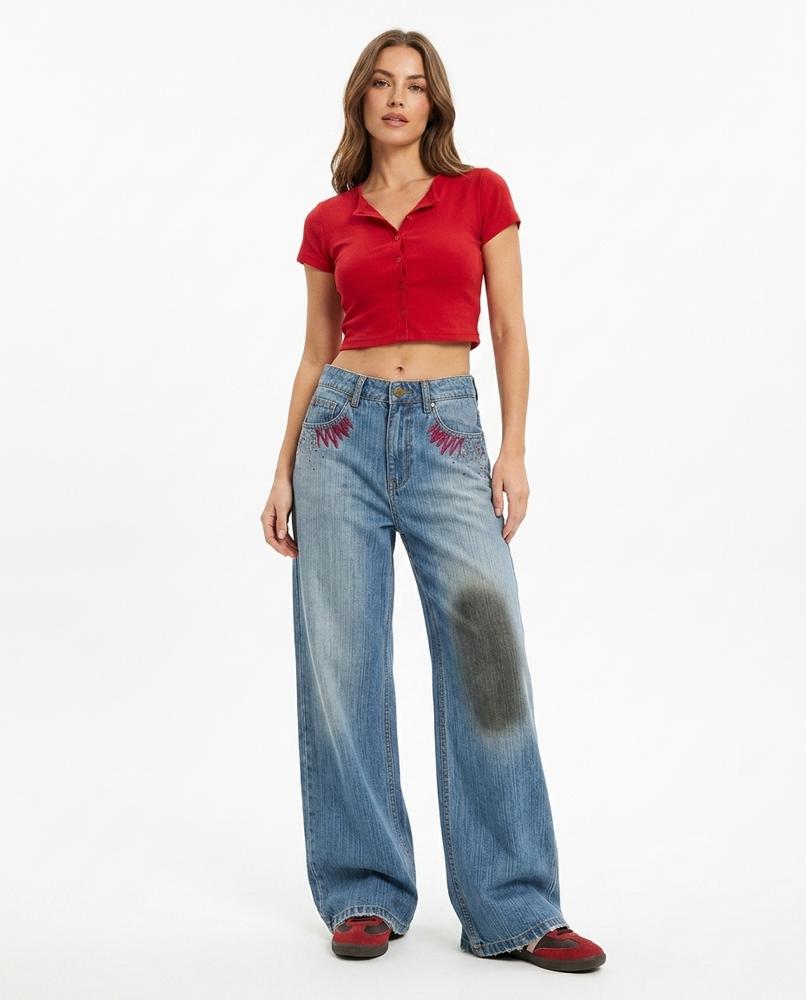 Cloppenburg Mode - Modis | Weite Bestickte Hose Damen