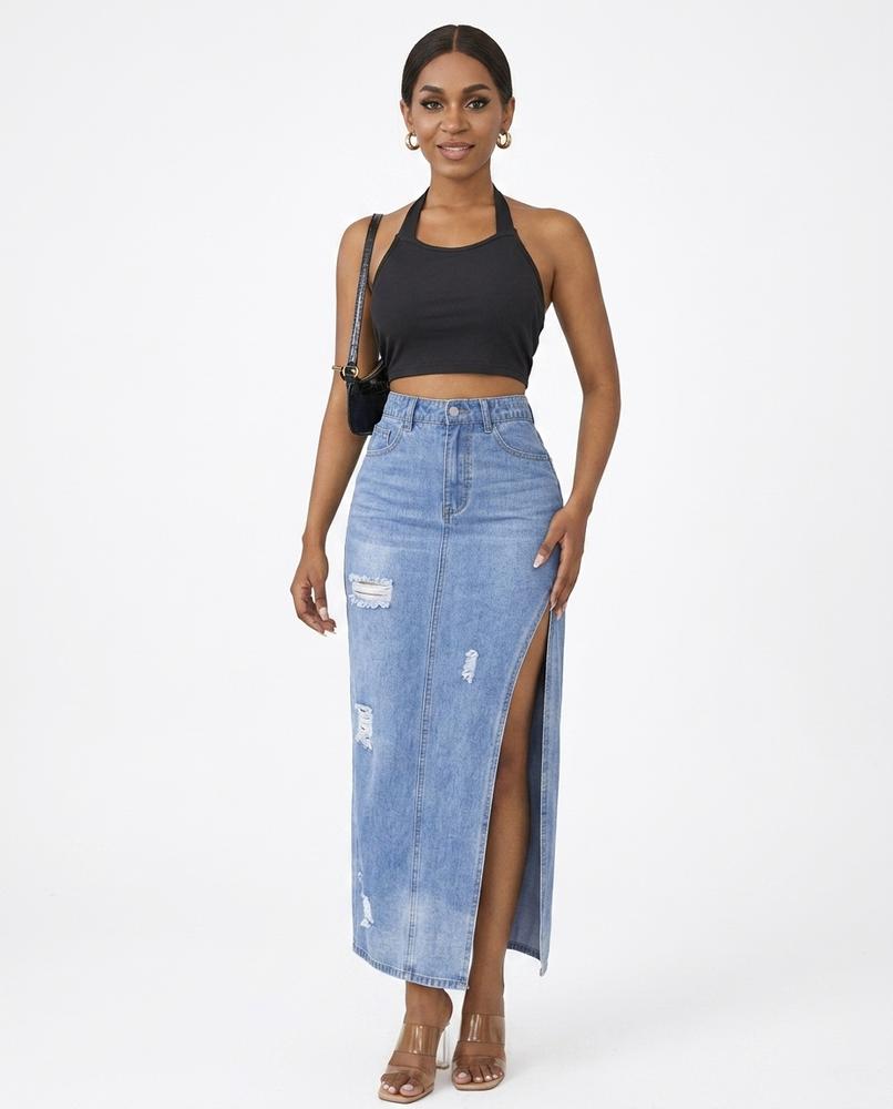 Cloppenburg Mode - Manat | Hochgeschlitzter Langer Denimrock Damen
