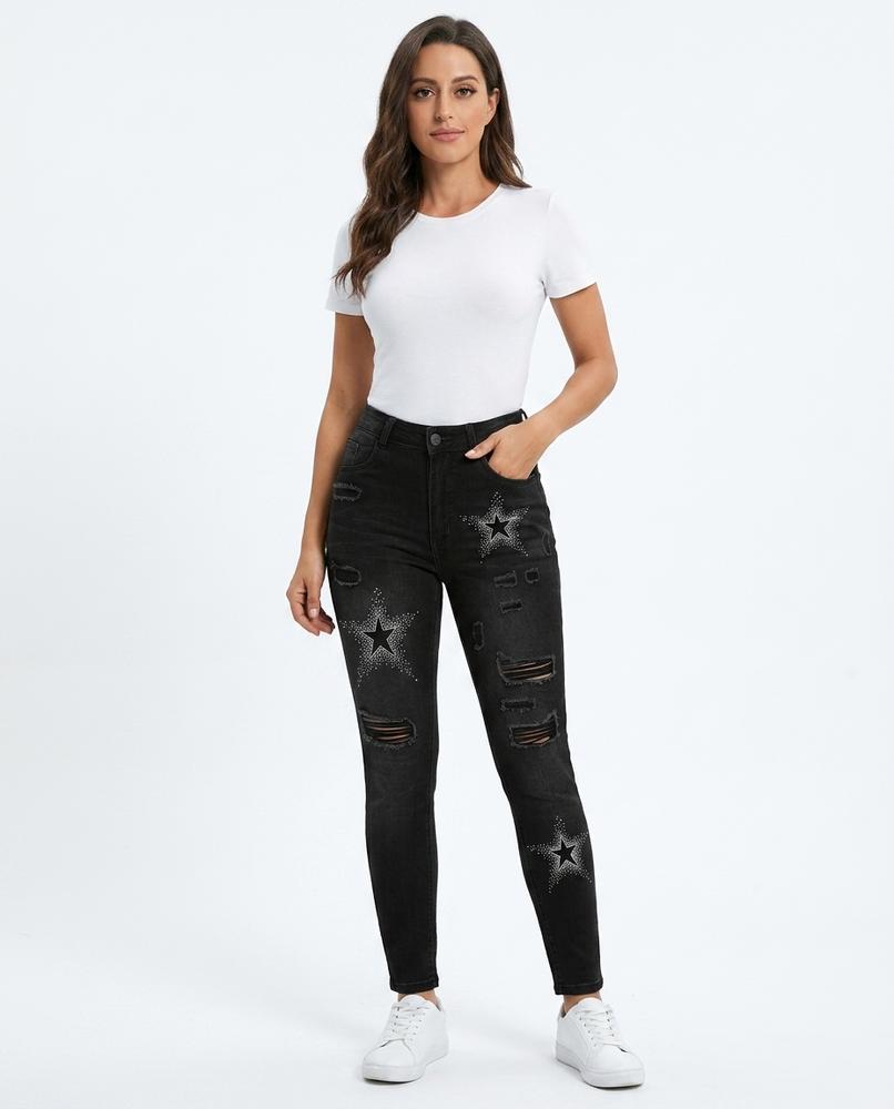 Cloppenburg Mode - Tubim | Strassbesetzte Zerrissene Hose Damen