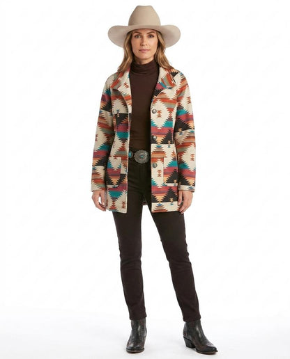 Cloppenburg Mode - Nudes | Gemusterte Langärmlige Jacke Damen