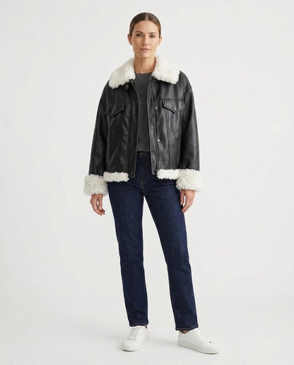 Cloppenburg Mode - Tofad | Gefütterte Lederimitat Jacke Damen