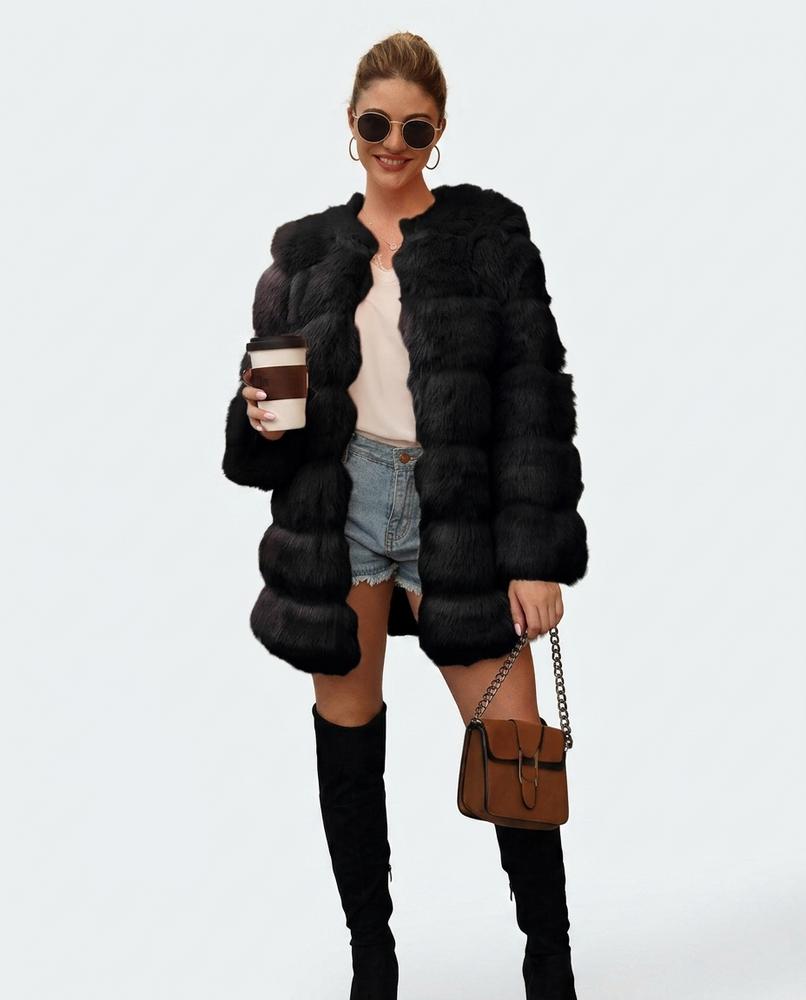 Cloppenburg Mode - Meval | Plüschig Kragenlos Mantel Damen